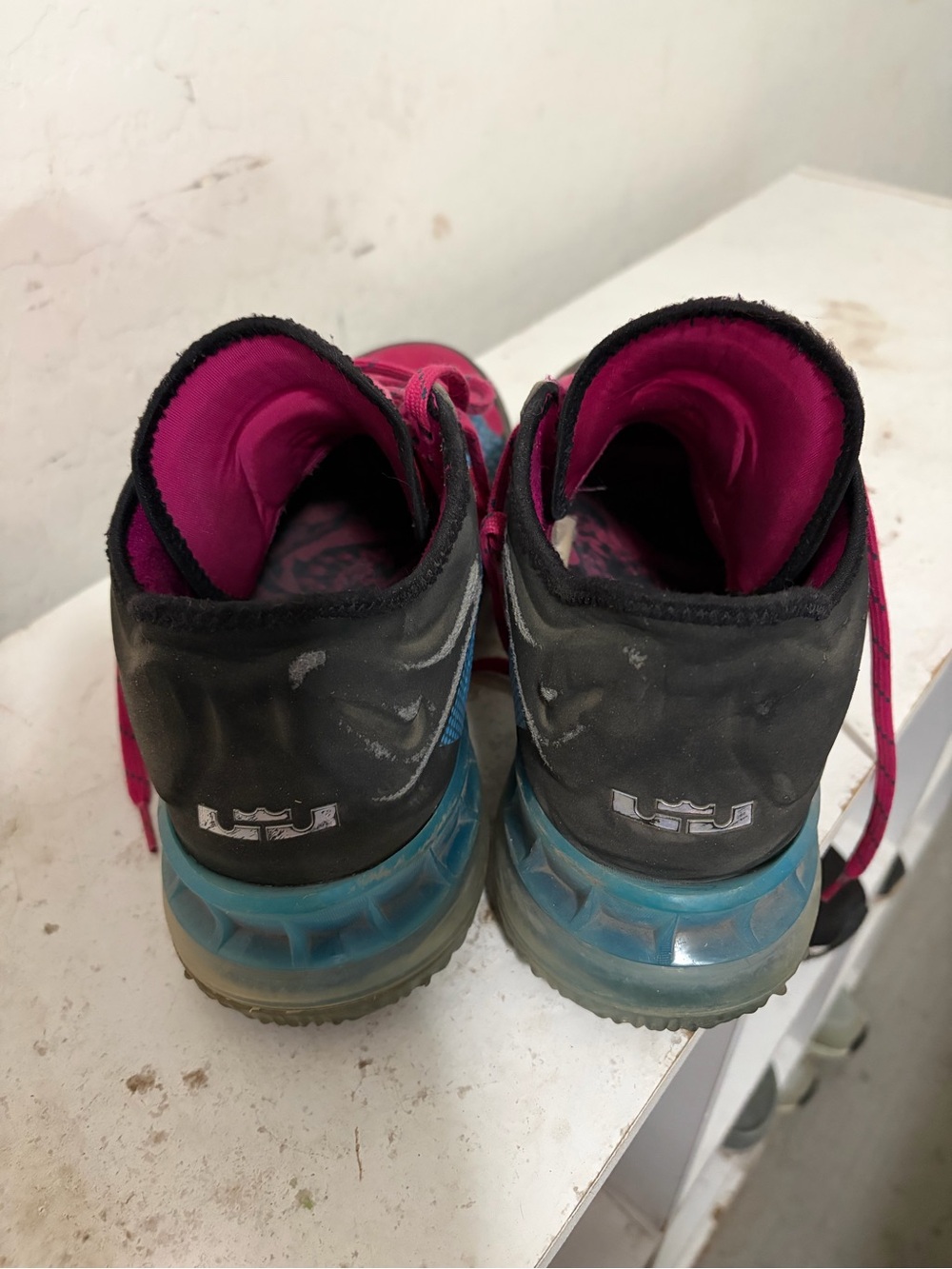 Men's Athletic Shoes - Pink and Blue Performance Sneakers